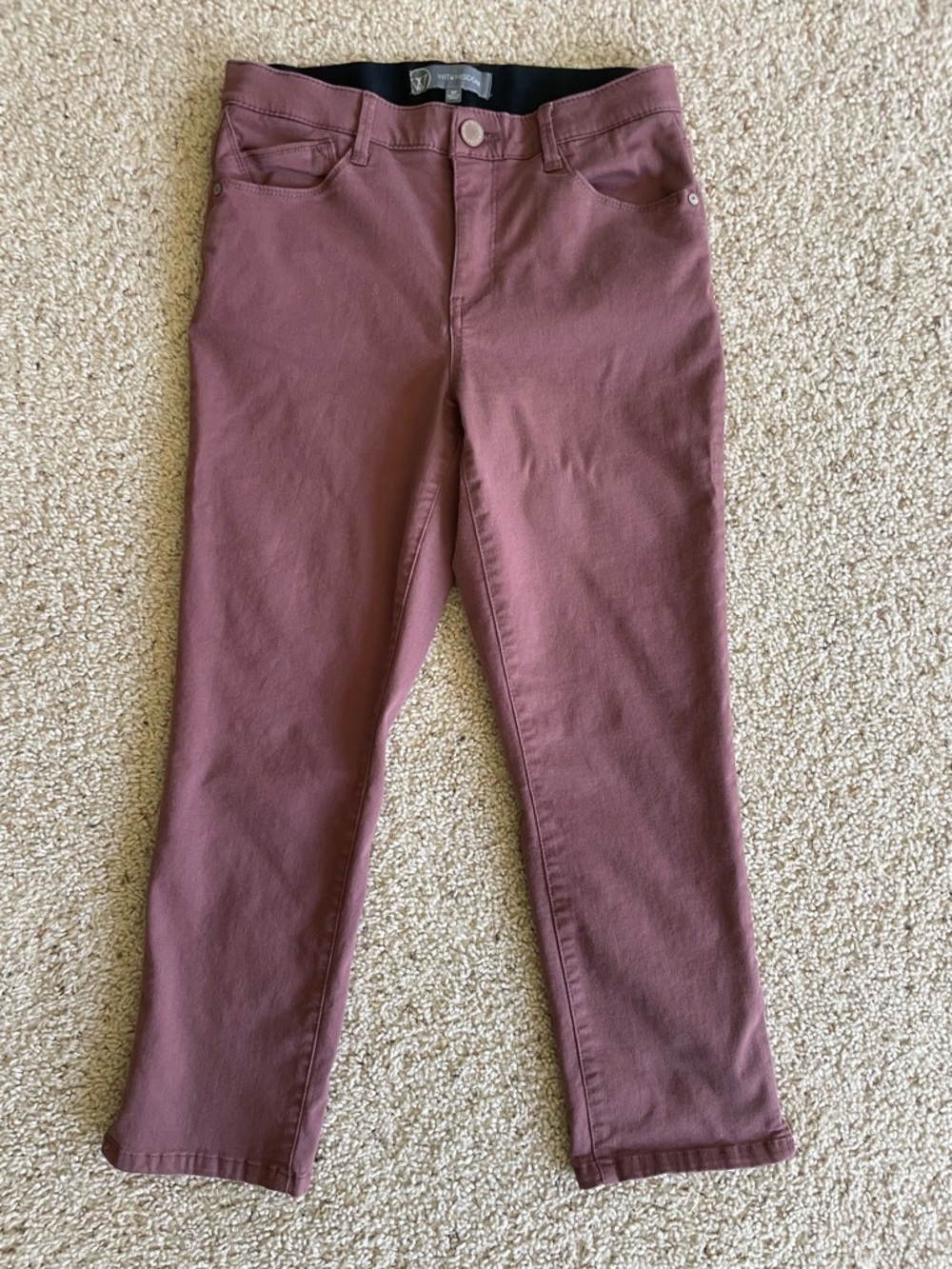 Wit & Wisdom Everyday Slim Straight Pants in Dusty Mauve